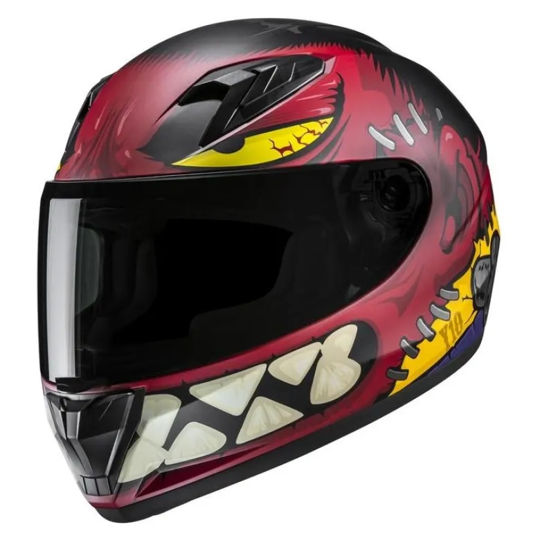 Kask dziecięcy integralny HJC Y10 FRANK RED/BLACK czerwony czarny