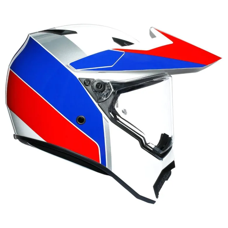 Kask integralny AGV AX9 ATLANTE WHITE/BLUE/RED biały niebieski czerwony