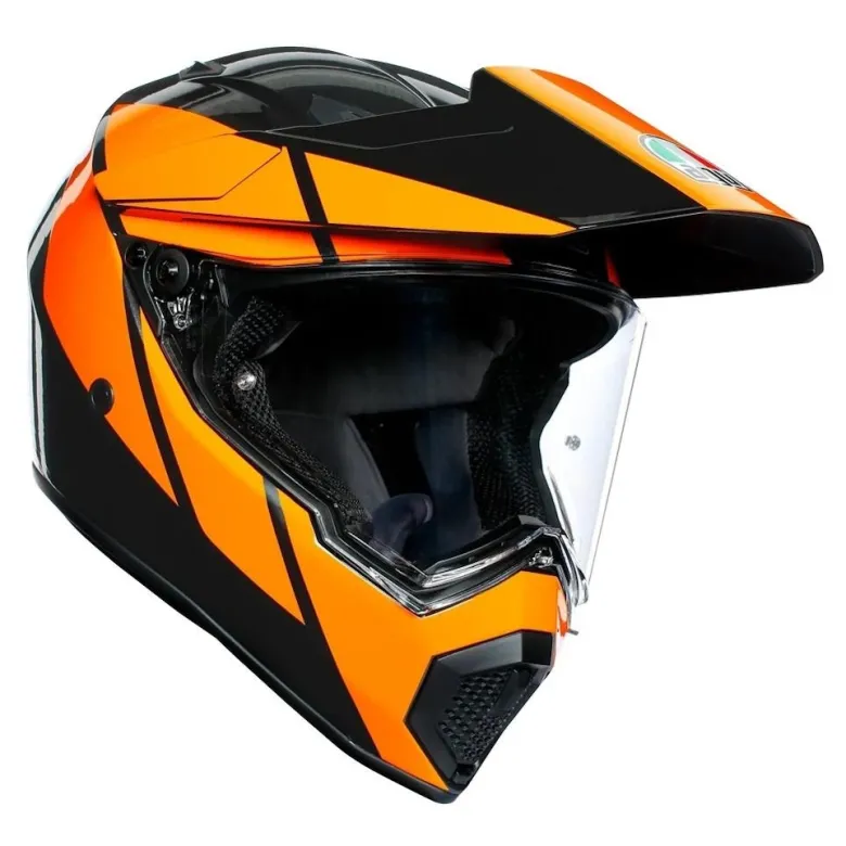 Kask integralny AGV AX9 TRAIL GUNMETAL/ORANGE czarny pomarańczowy