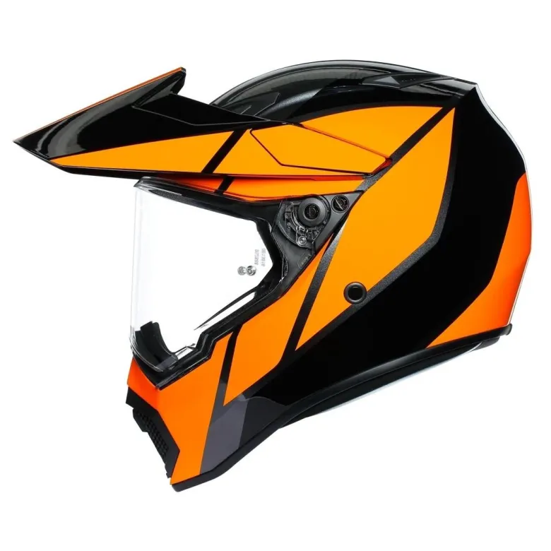 Kask integralny AGV AX9 TRAIL GUNMETAL/ORANGE czarny pomarańczowy
