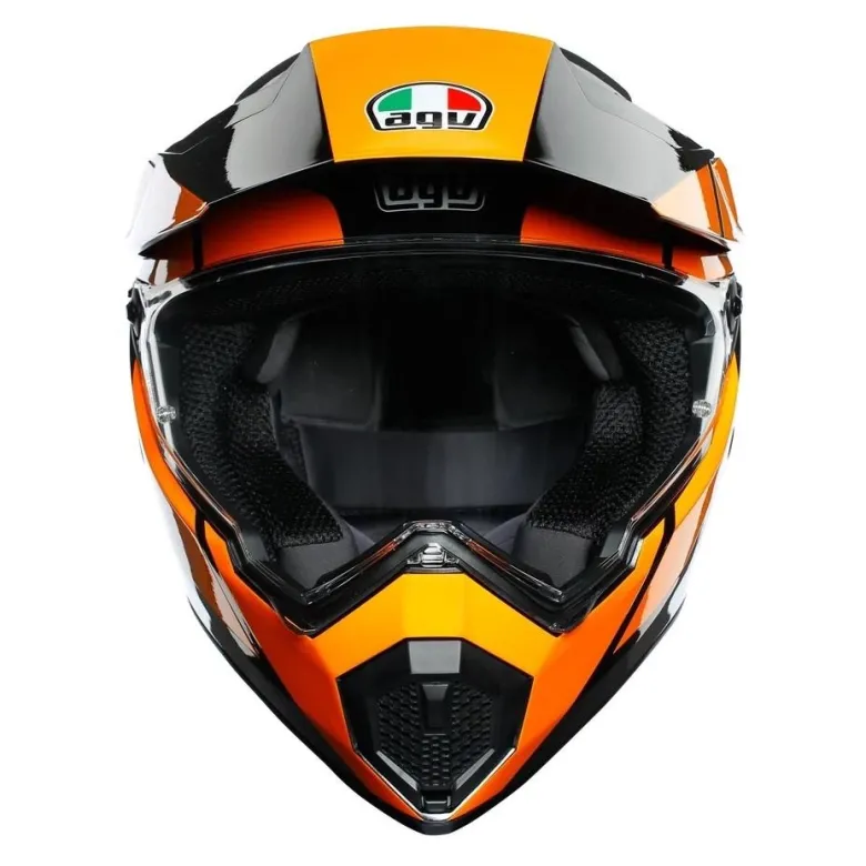Kask integralny AGV AX9 TRAIL GUNMETAL/ORANGE czarny pomarańczowy