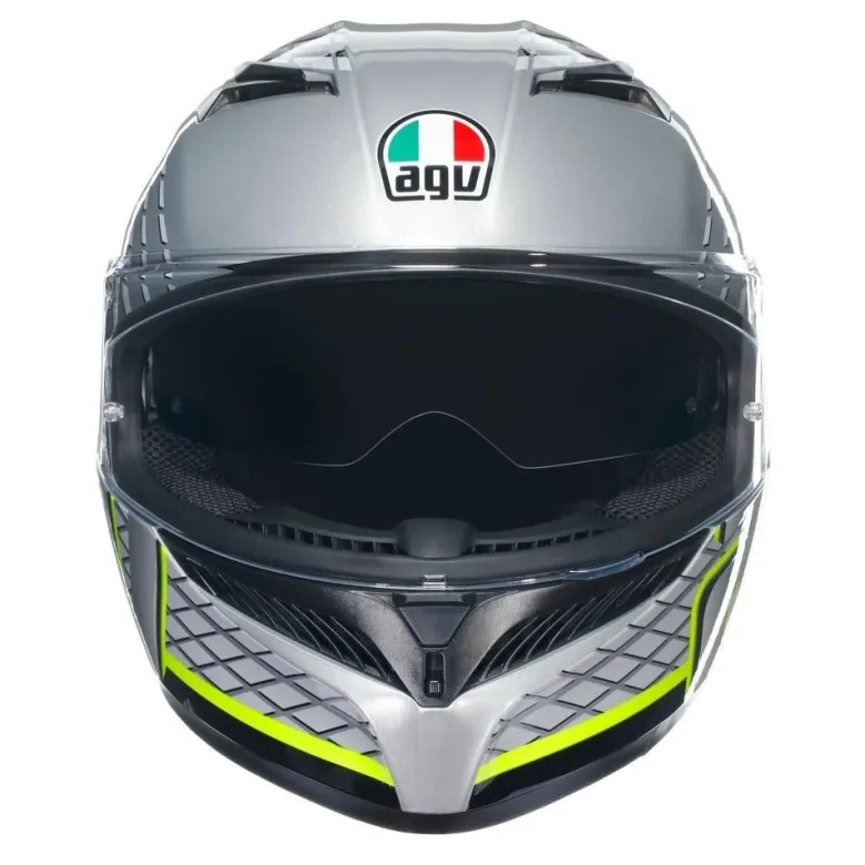 Kask integralny AGV K3 FORTIFY GREY/BLACK/FLUO YELLOW szary żółty fluo czarny