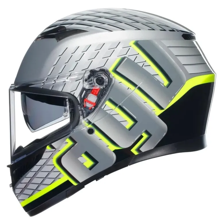 Kask integralny AGV K3 FORTIFY GREY/BLACK/FLUO YELLOW szary żółty fluo czarny