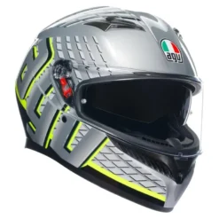 Kask integralny AGV K3 FORTIFY GREY/BLACK/FLUO YELLOW szary żółty fluo czarny