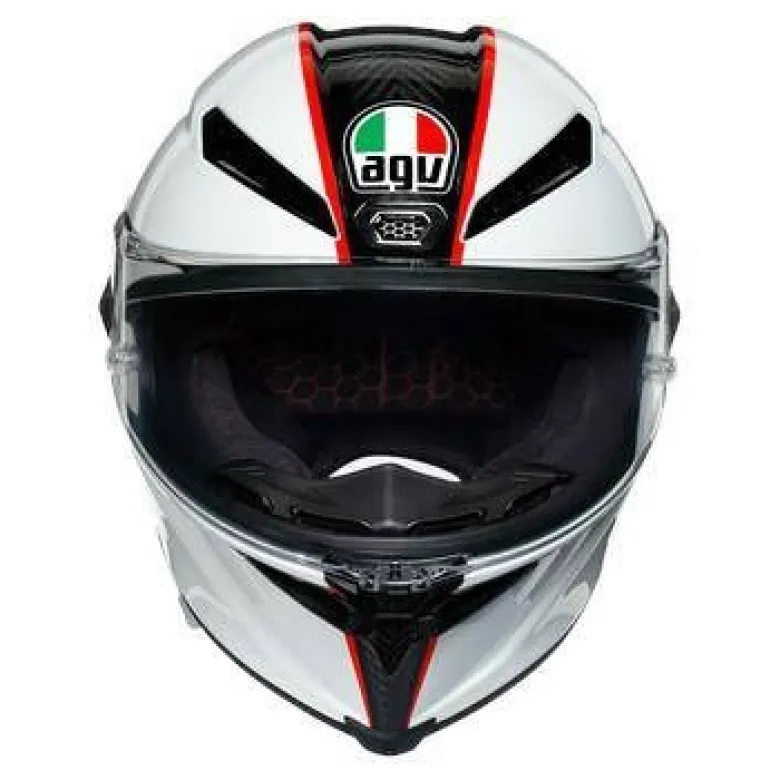 Kask integralny AGV PISTA GP RR SCUDERIA biały czerwony czarny
