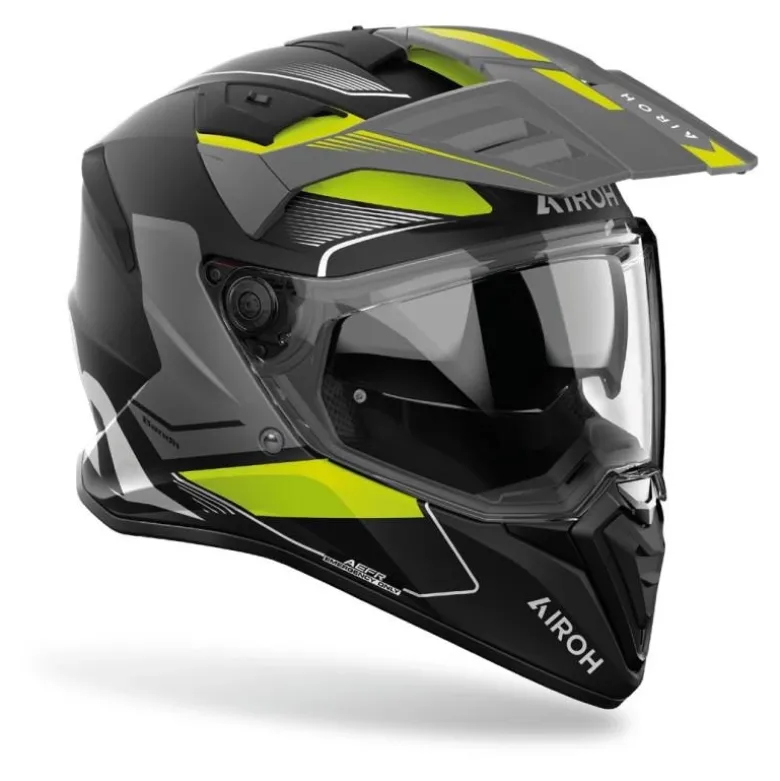 Kask integralny AIROH BANDIT TUNE YELLOW MATT żółty fluo szary czarny