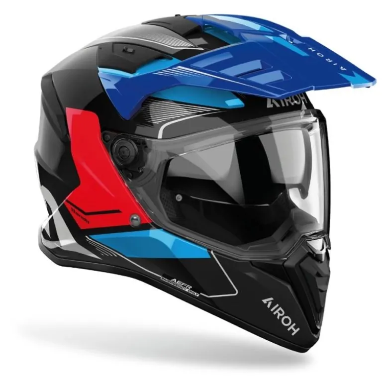 Kask integralny AIROH BANDIT TUNE BLUE/RED GLOSS niebieski czerwony czarny