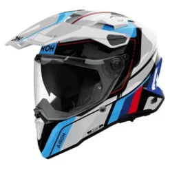 Kask integralny AIROH COMMANDER 2 SKIP WHITE GLOSS biały niebieski czerwony