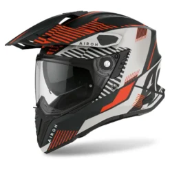 Kask integralny AIROH COMMANDER BOOST ORANGE MATT pomarańczowy szary czarny
