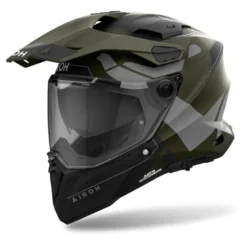 Kask integralny AIROH COMMANDER 2 REVEAL MILITARY GREEN MATT zielony szary czarny