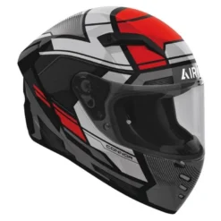 Kask integralny AIROH CONNOR EGO RED GLOSS czarny szary czerwony