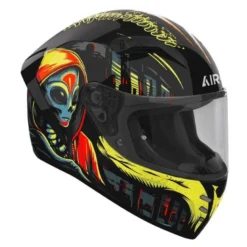 Kask integralny AIROH CONNOR DOUBLE FACE GLOSS czarny czerwony żółty