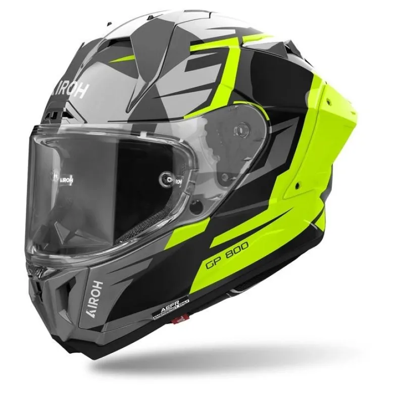 Kask integralny AIROH GP800 MASTER YELLOW GLOSS żółty fluo szary czarny