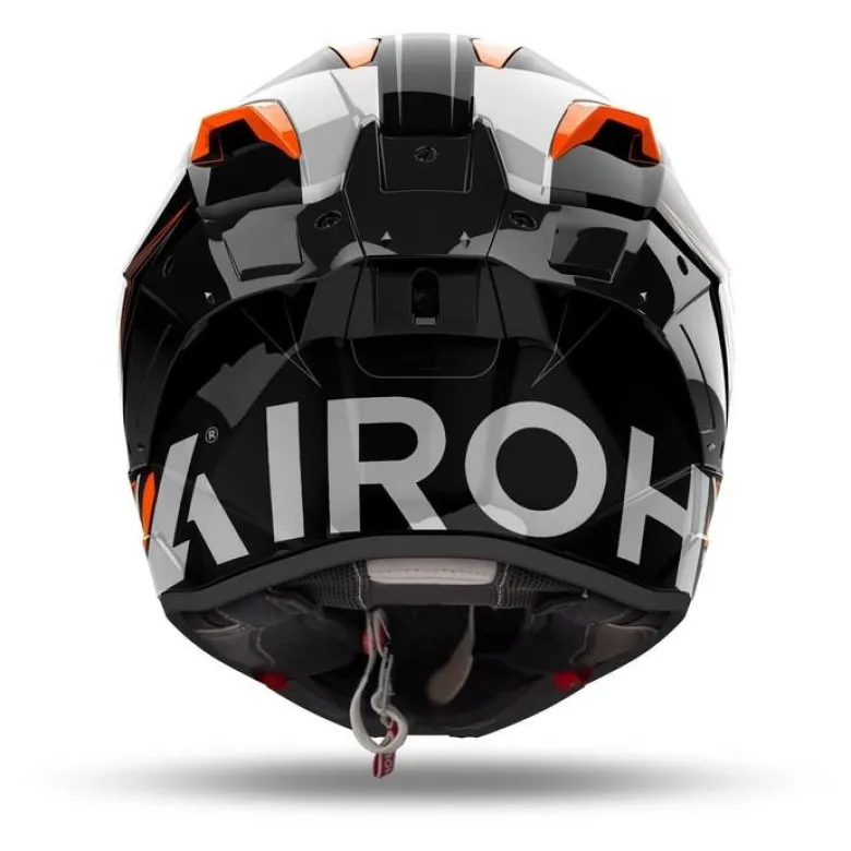 Kask integralny AIROH GP800 MUST ORANGE GLOSS pomarańczowy szary czarny