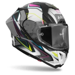 Kask integralny AIROH GP800 MUST MULTICOLOR MATT biały szary żółty fluo różowy niebieski czarny