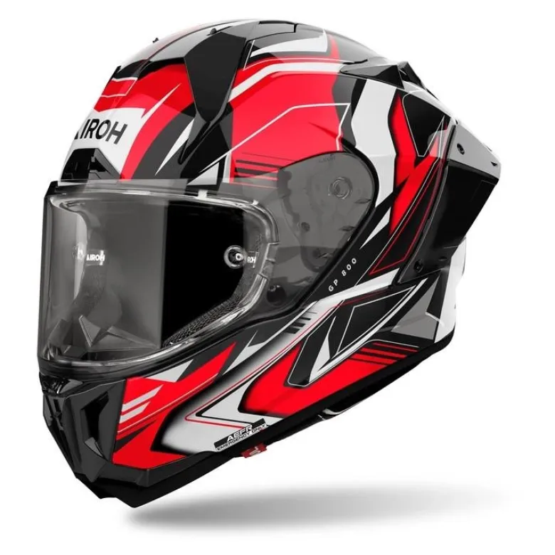 Kask integralny AIROH GP800 MUST RED GLOSS czerwony szary biały czarny