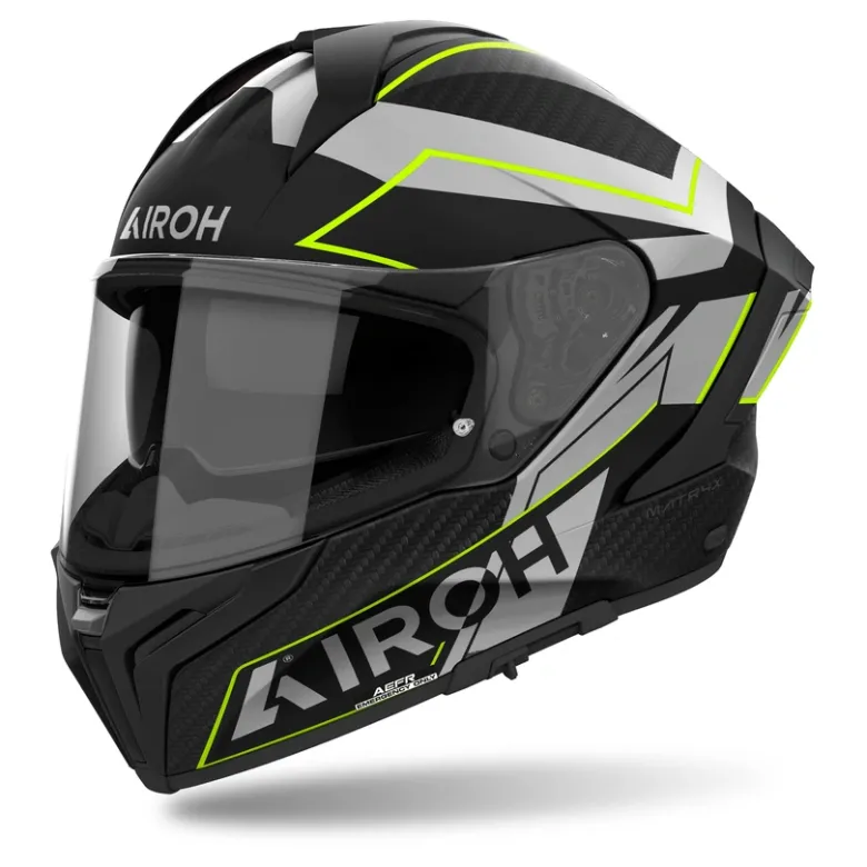Kask integralny AIROH MATRYX SENTINEL YELLOW MATT żółty fluo szary czarny