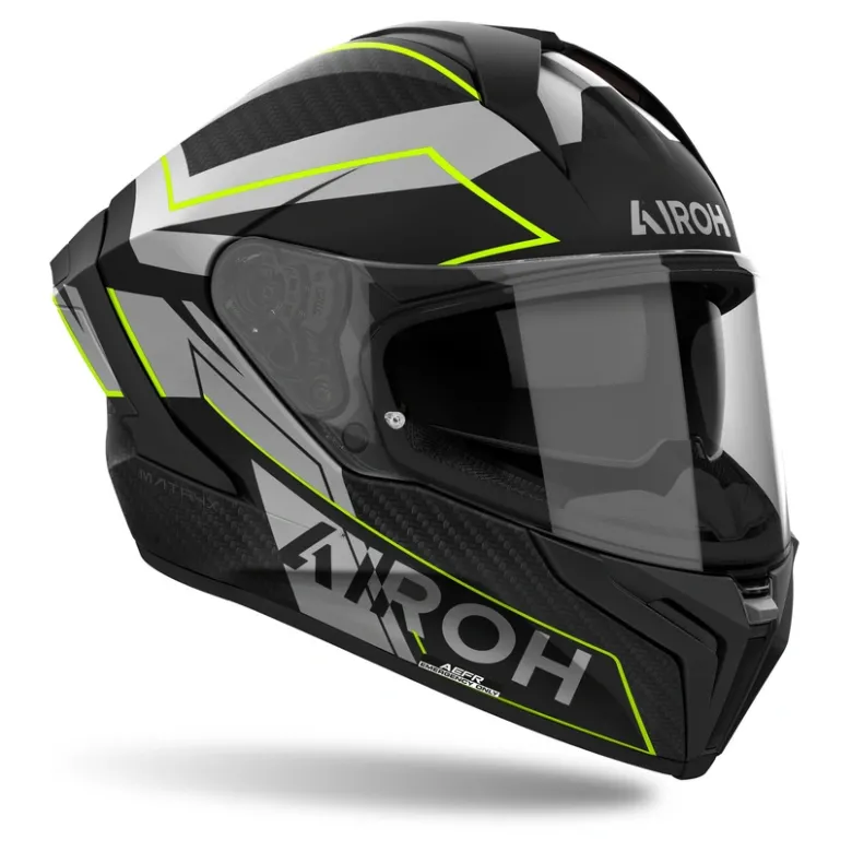 Kask integralny AIROH MATRYX SENTINEL YELLOW MATT żółty fluo szary czarny