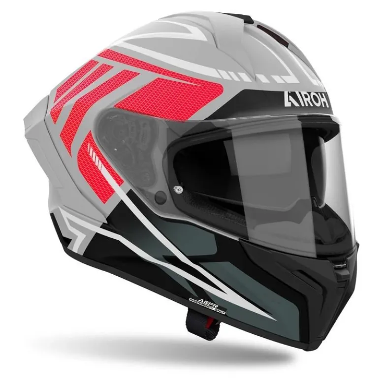 Kask integralny AIROH MATRYX RIDER RED MATT czerwony szary czarny
