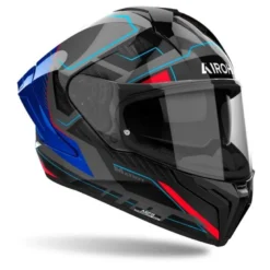 Kask integralny AIROH MATRYX ROCKET BLUE/RED GLOSS niebieski czerwony szary czarny
