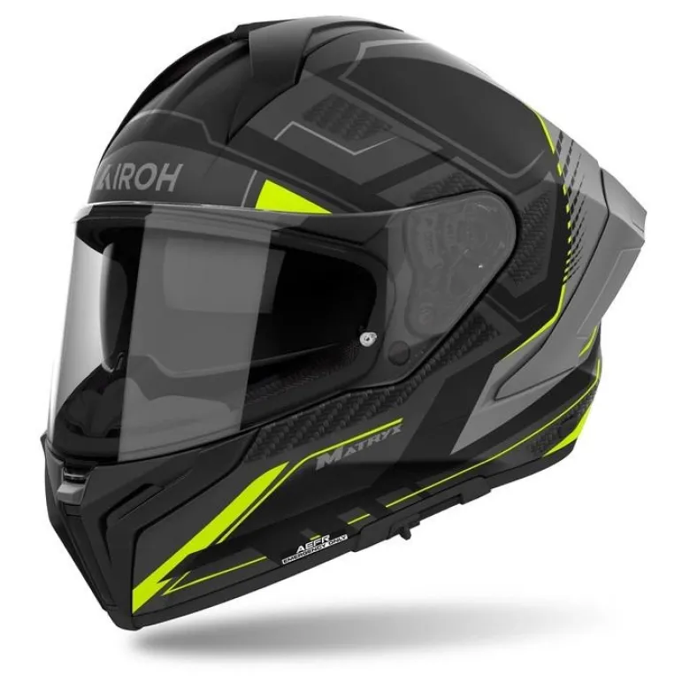 Kask integralny AIROH MATRYX ROCKET YELLOW MATT żółty fluo szary czarny