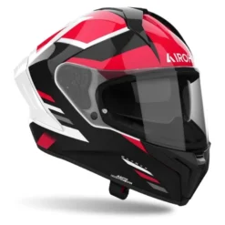 Kask integralny AIROH MATRYX THRON RED GLOSS czerwony biały czarny