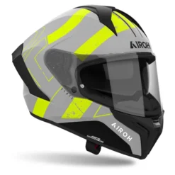 Kask integralny AIROH MATRYX SCOPE YELLOW MATT szary żółty fluo czarny