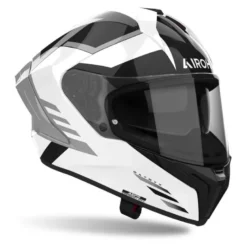 Kask integralny AIROH MATRYX THRON WHITE GLOSS biały szary czarny