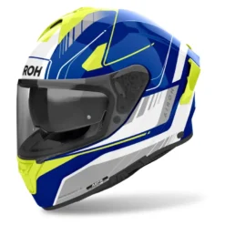 Kask integralny AIROH SPARK 2 CHRONO BLUE/YELLOW GLOSS niebieski żółty fluo szary biały