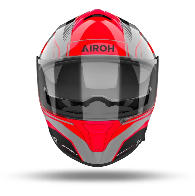 Kask integralny AIROH SPARK 2 CHRONO ORANGE GLOSS pomarańczowy fluo szary czarny