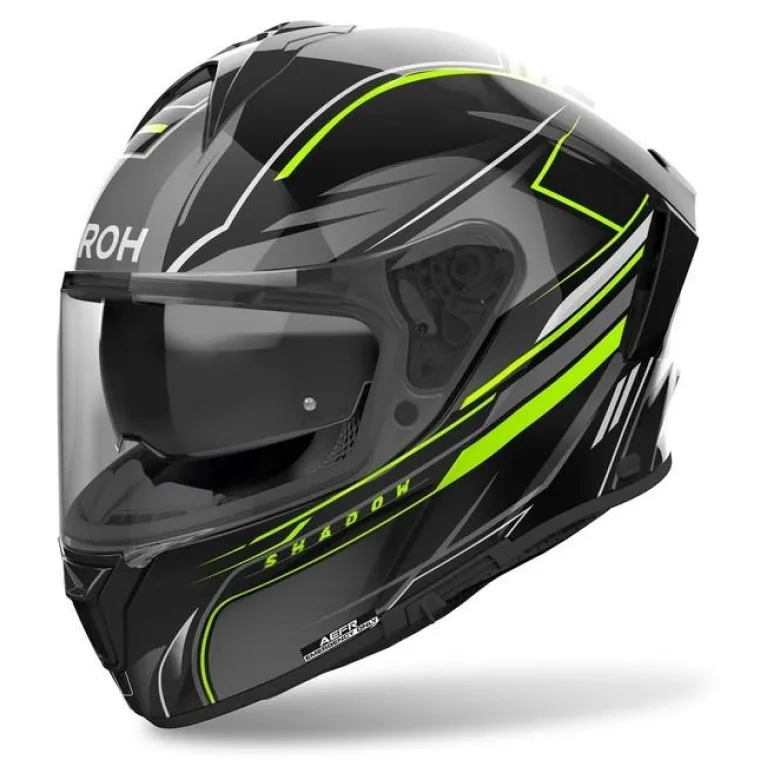 Kask integralny AIROH SPARK 2 SHADOW YELLOW GLOSS żółty fluo szary