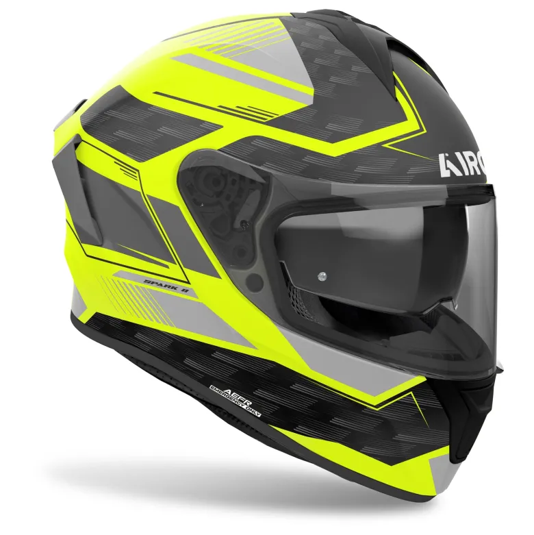 Kask integralny AIROH SPARK 2 ZENITH YELLOW MATT żółty czarny szary