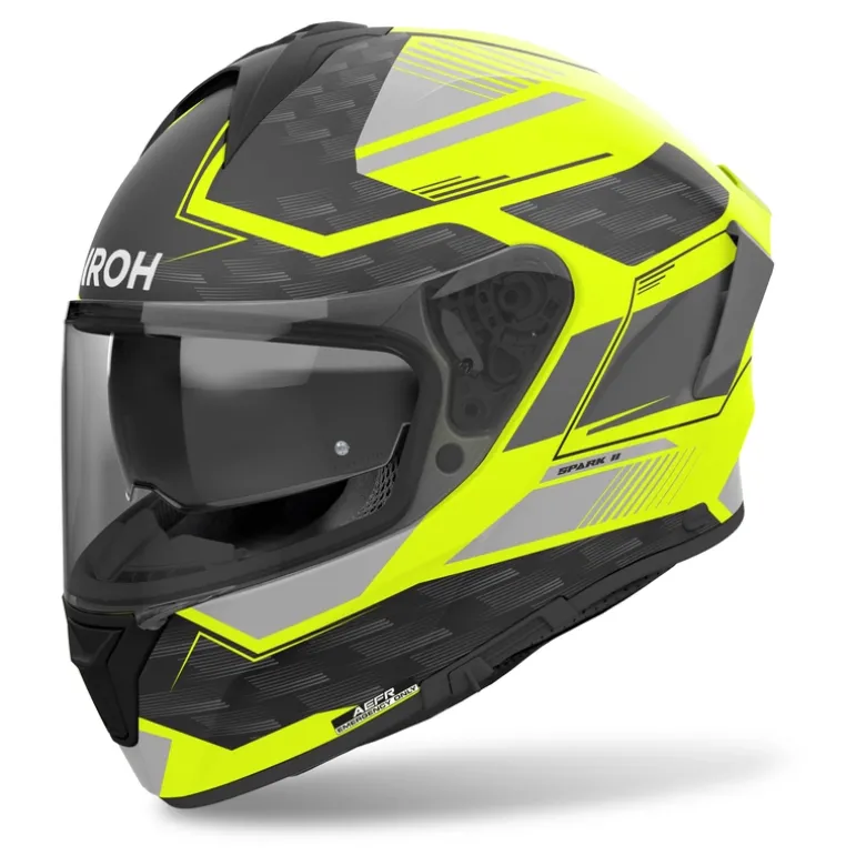 Kask integralny AIROH SPARK 2 ZENITH YELLOW MATT żółty czarny szary
