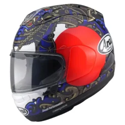 Kask integralny ARAI RX-7 V EVO SAMURAI niebieski czerwony biały