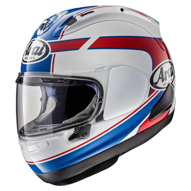 Kask integralny ARAI RX-7 V EVO SCHWANTZ DESIGN biały niebieski czerwony