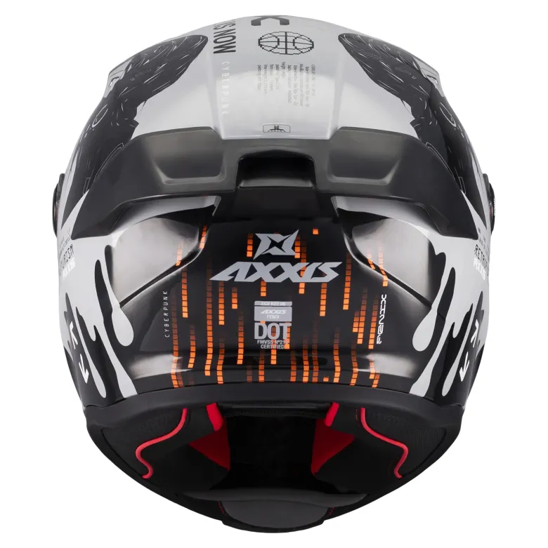 Kask integralny AXXIS FENIX CYBERPUNK C4 GLOSS szary czarny
