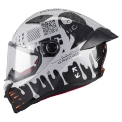 Kask integralny AXXIS FENIX CYBERPUNK C4 GLOSS szary czarny