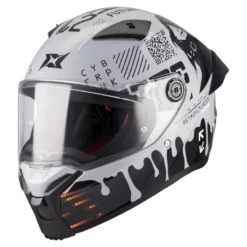 Kask integralny AXXIS FENIX CYBERPUNK C4 GLOSS szary czarny