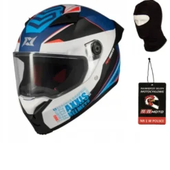 Kask integralny AXXIS FENIX ESSENCE A7 GLOSS niebieski czerwony szary czarny
