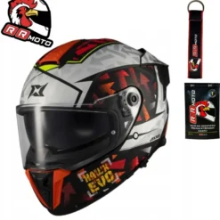Kask integralny AXXIS HAWK EVO SV SKETCHBOOK B2 MATT czerwony czarny biały