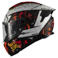 Kask integralny AXXIS HAWK EVO SV SKETCHBOOK B2 MATT czerwony czarny biały