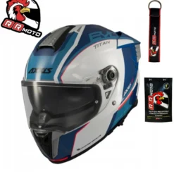 Kask integralny AXXIS HAWK EVO SV TITAN A7 GLOSS BLUE niebieski biały