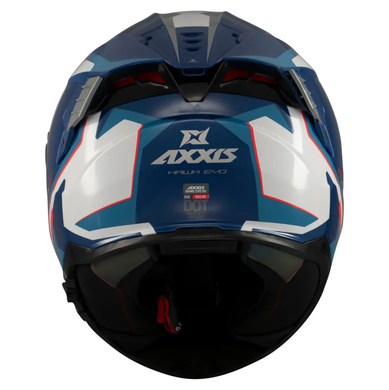 Kask integralny AXXIS HAWK EVO SV TITAN A7 GLOSS BLUE niebieski biały