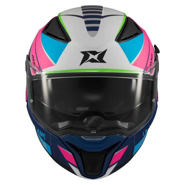 Kask integralny AXXIS PANTHER SV PASSENGER C8 MATT niebieski różowy zielony szary