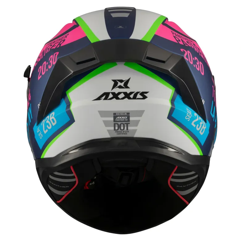 Kask integralny AXXIS PANTHER SV PASSENGER C8 MATT niebieski różowy zielony szary