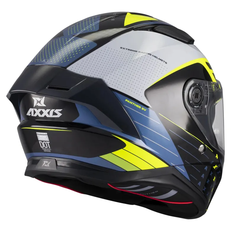 Kask integralny AXXIS PANTHER SV DIMENSION B3 GLOSS niebieski żółty fluo czarny biały