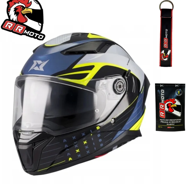 Kask integralny AXXIS PANTHER SV DIMENSION B3 GLOSS niebieski żółty fluo czarny biały