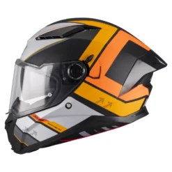 Kask integralny AXXIS PANTHER SV VALVE B4 MATT żółty pomarańczowy szary czarny