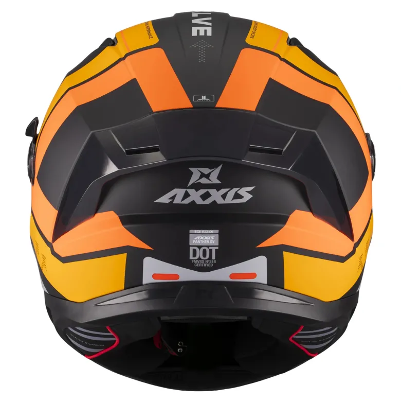 Kask integralny AXXIS PANTHER SV VALVE B4 MATT żółty pomarańczowy szary czarny