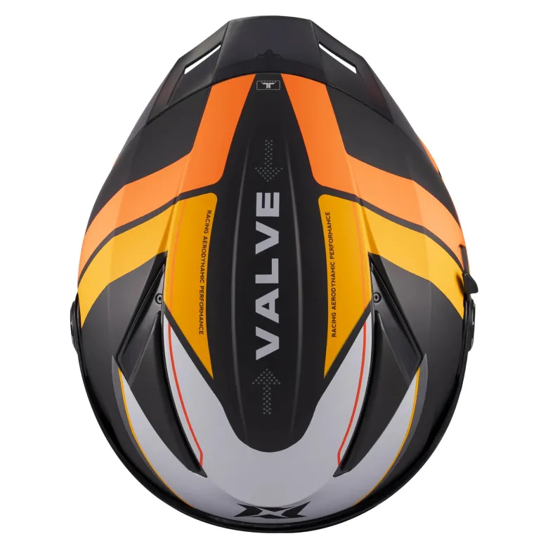 Kask integralny AXXIS PANTHER SV VALVE B4 MATT żółty pomarańczowy szary czarny